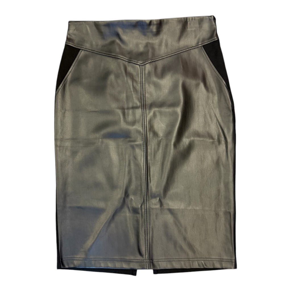 River Island pleather front midi skirt (brand new)