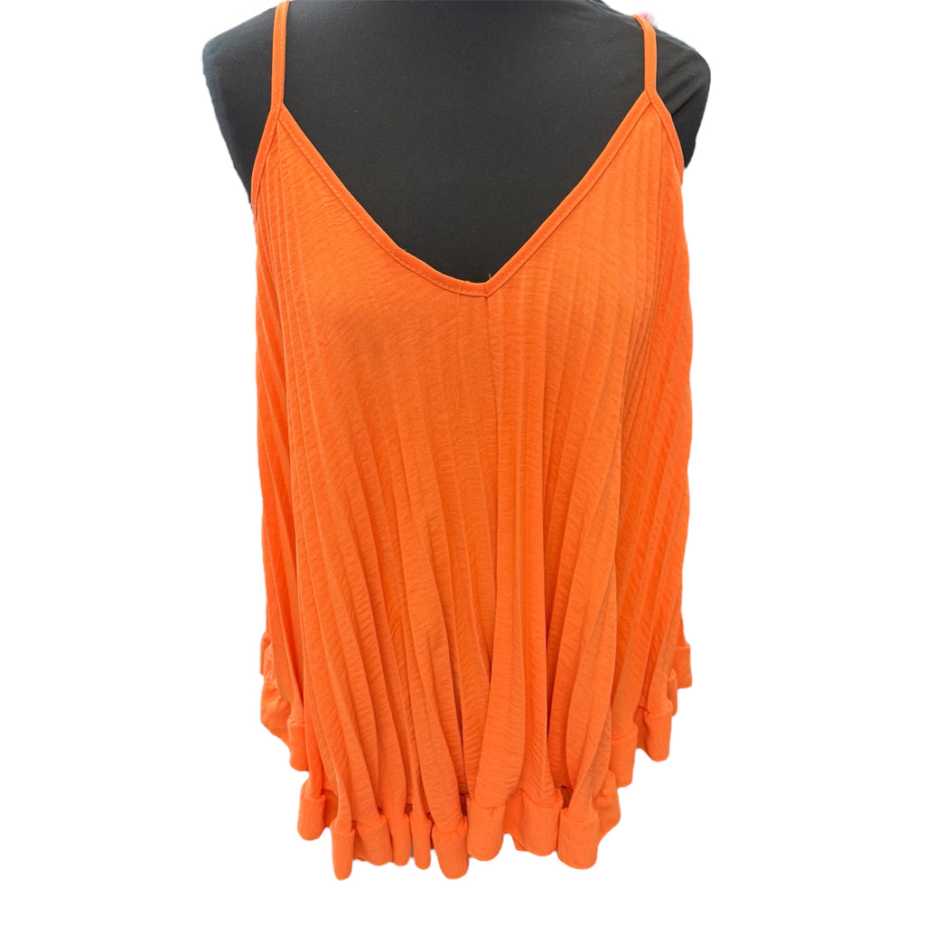 Orange pleat top