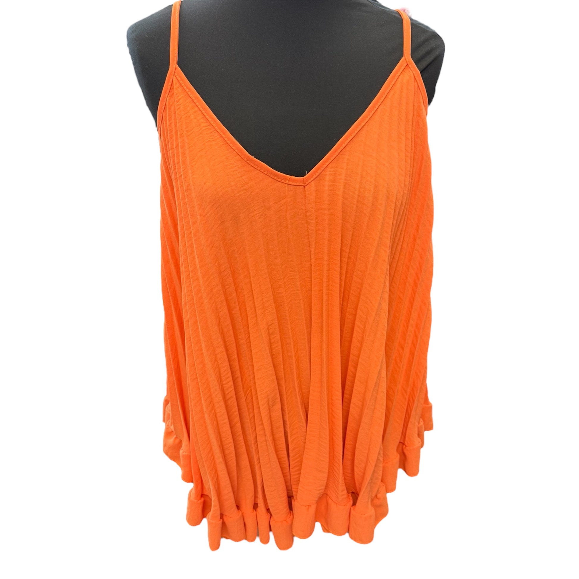 Orange pleat top