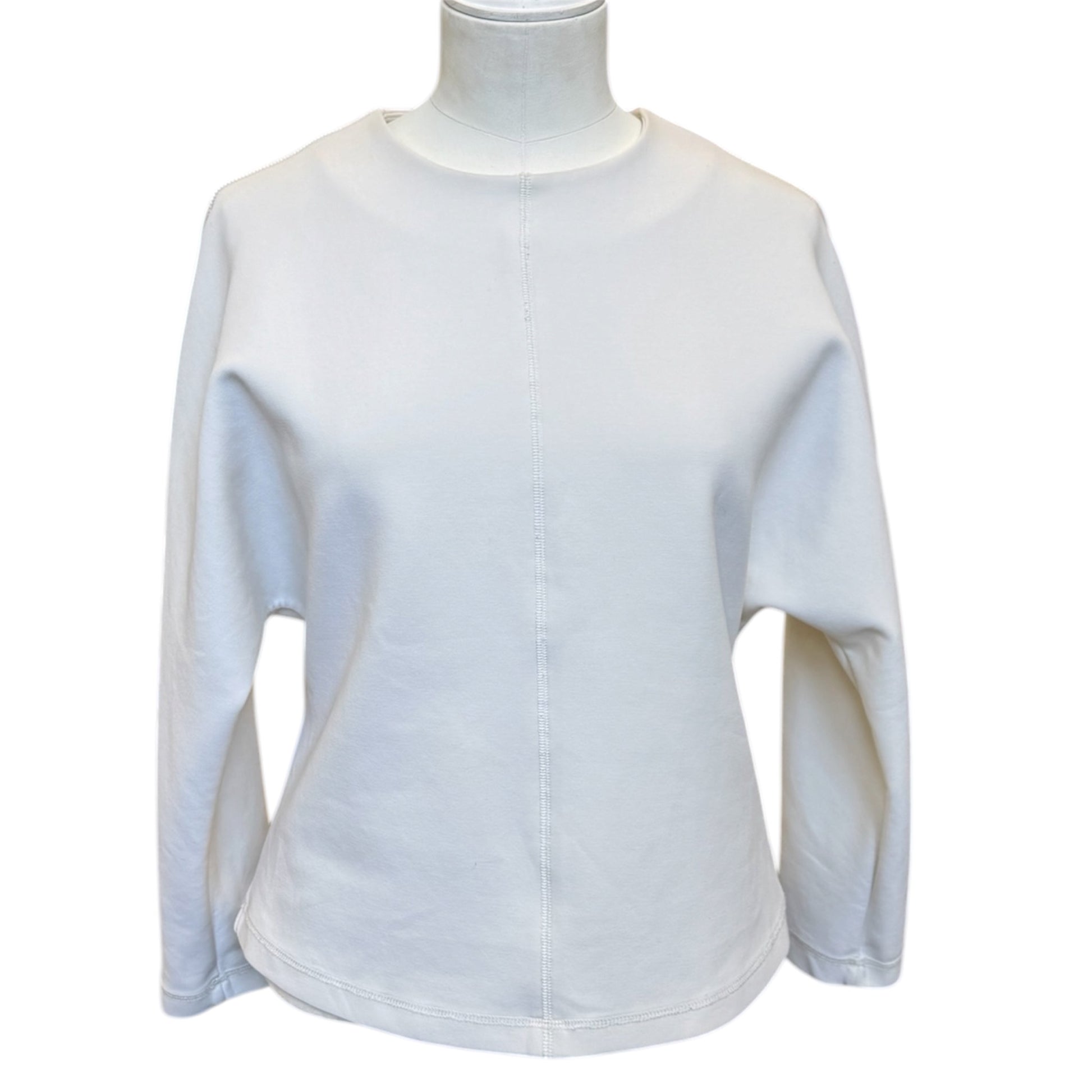 Jaeger off white round neck structured top