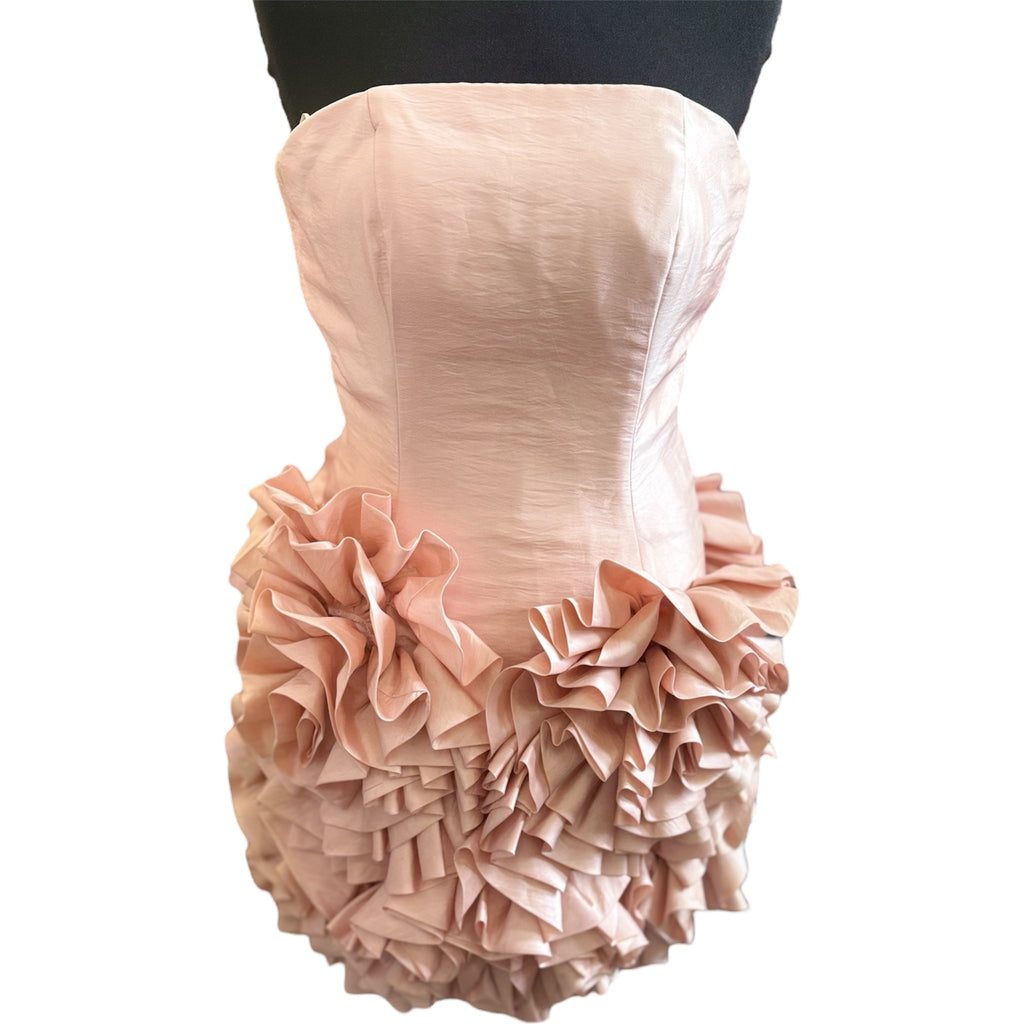 Tobi Hannah strapless ruffle mini dress