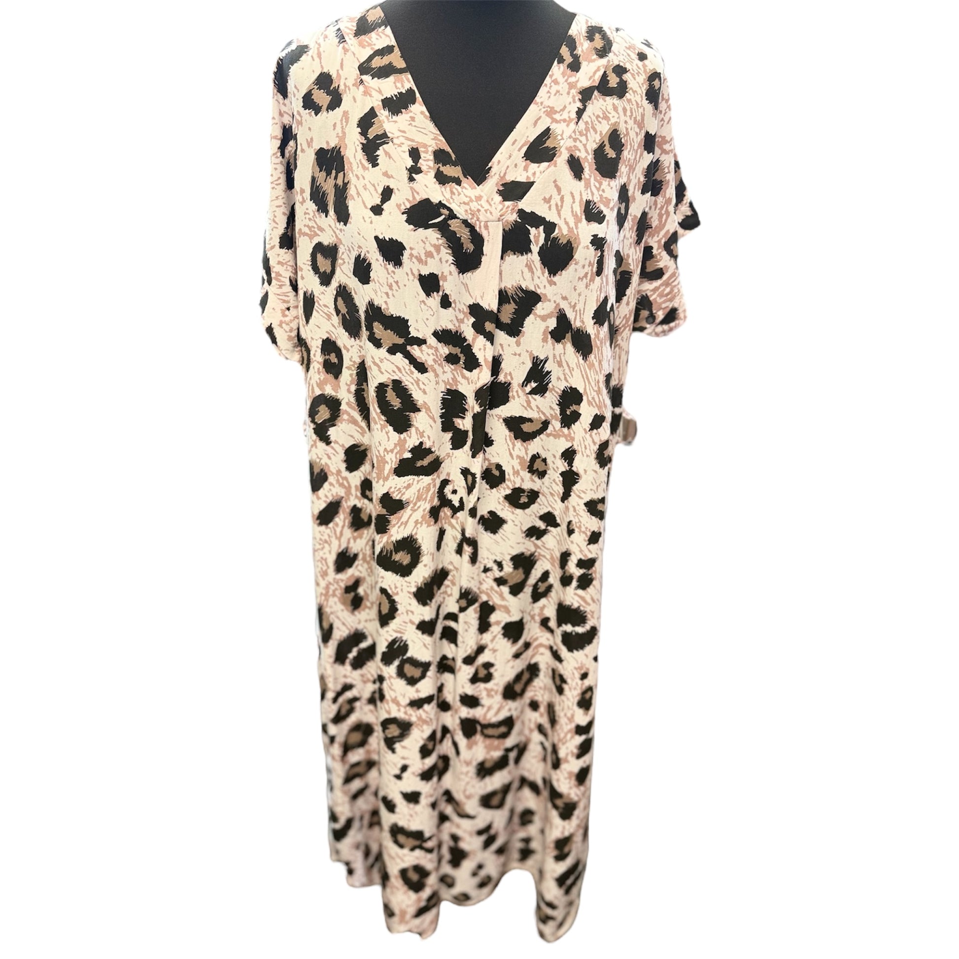 Animal print short sleeve casual drsss