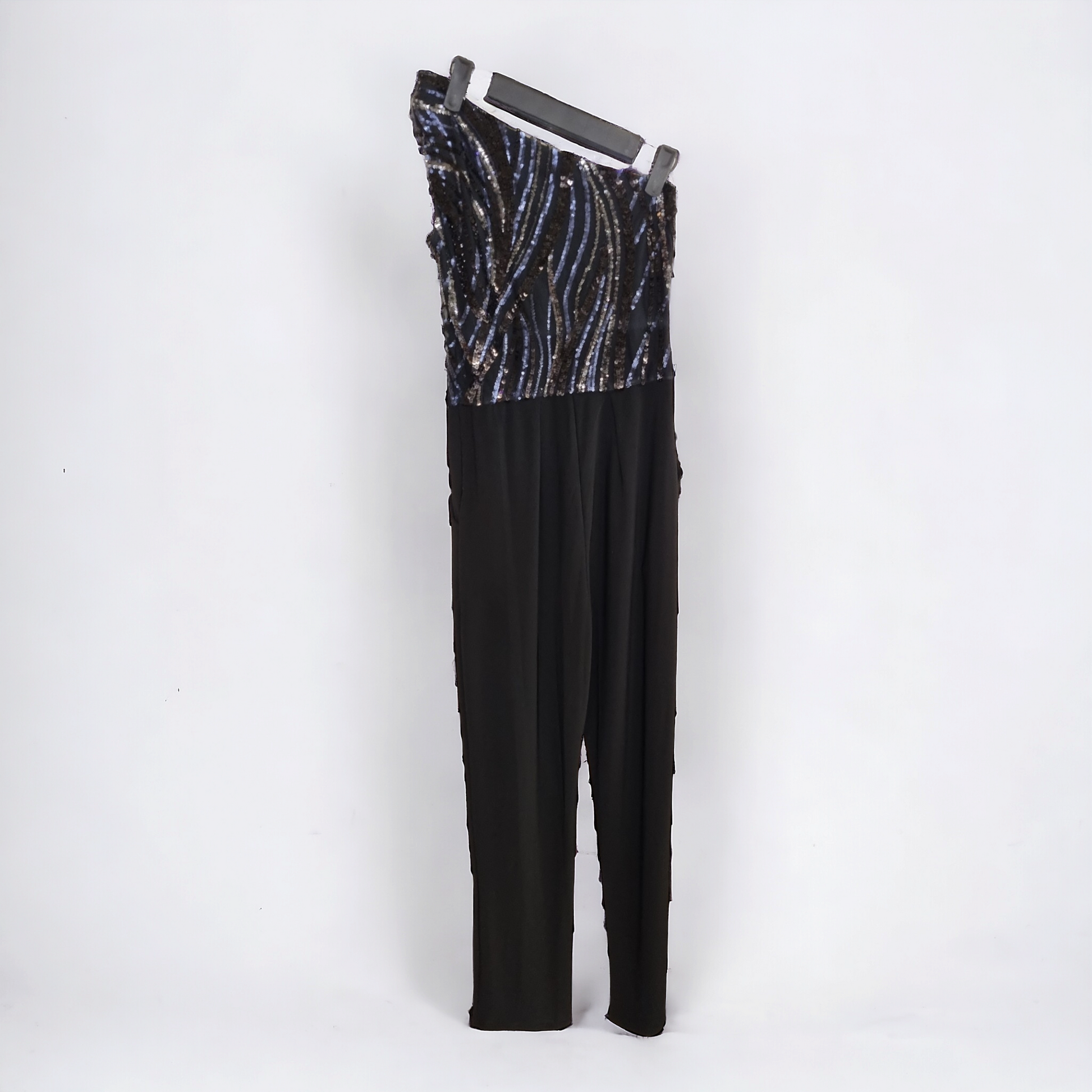 Monsoon One Shoulder Sequin Jumpsuit