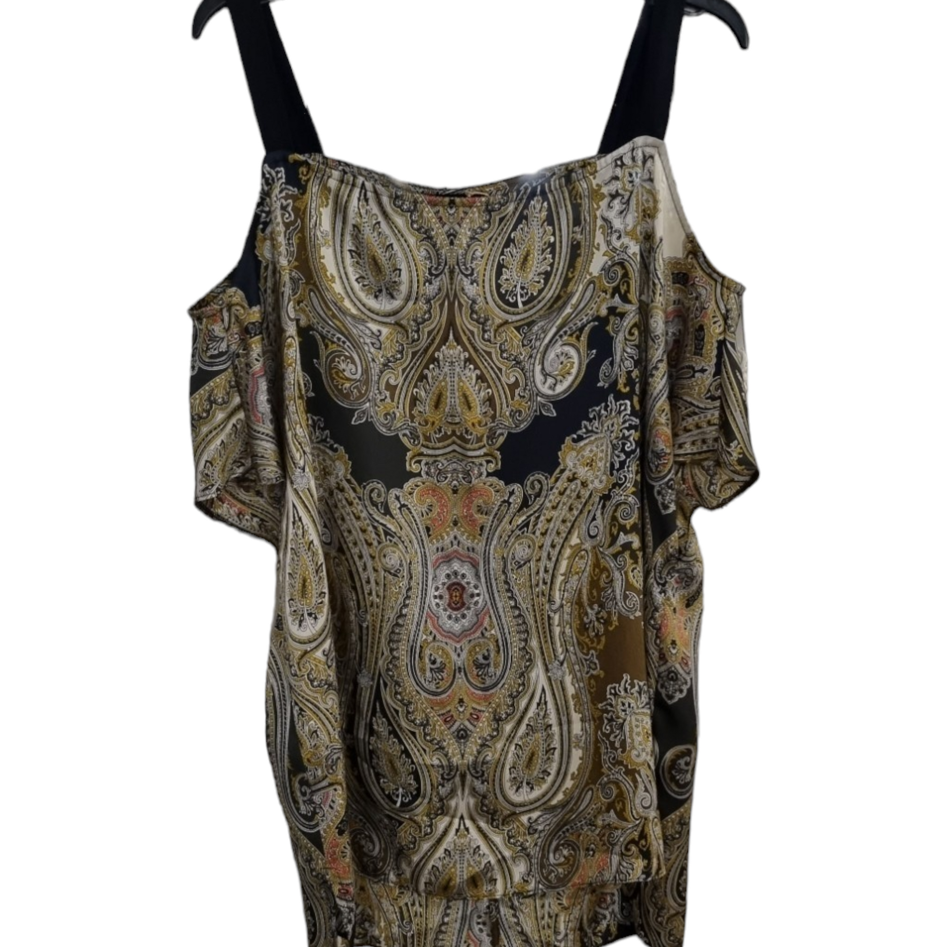 River Island Cold Shoulder Paisley Top