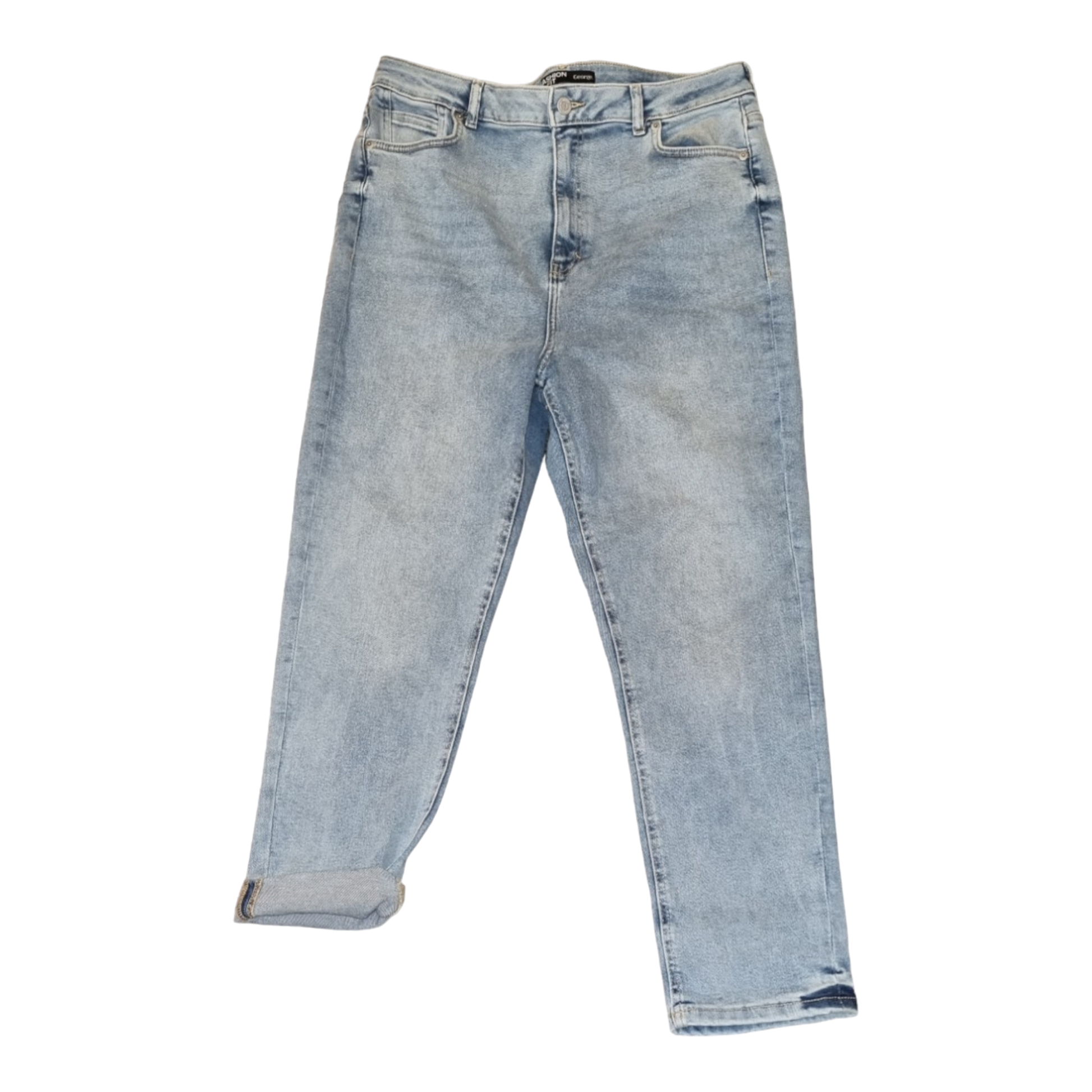 Fashion fit tapered light blue jeans