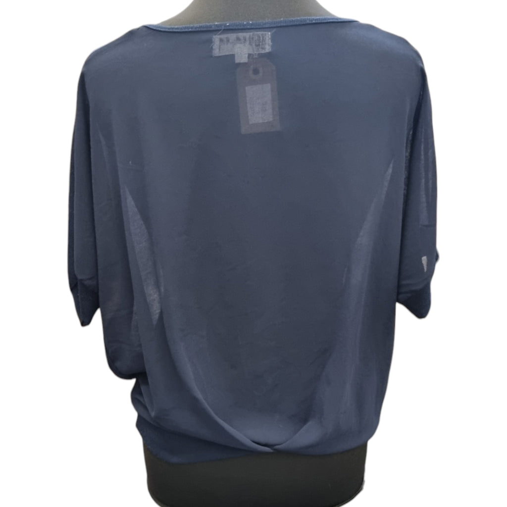 Stud detail short sleeve round neck top