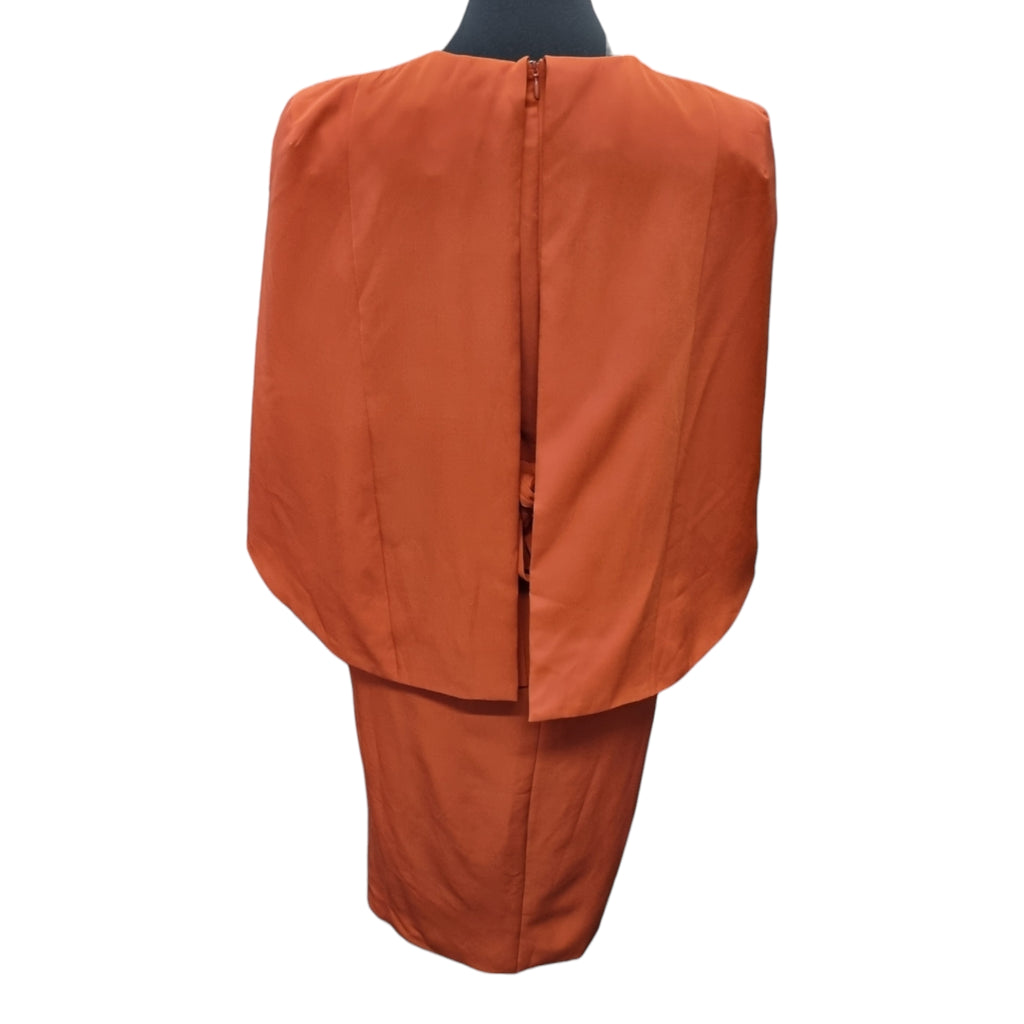Lavish Alice orange cape knee length dress