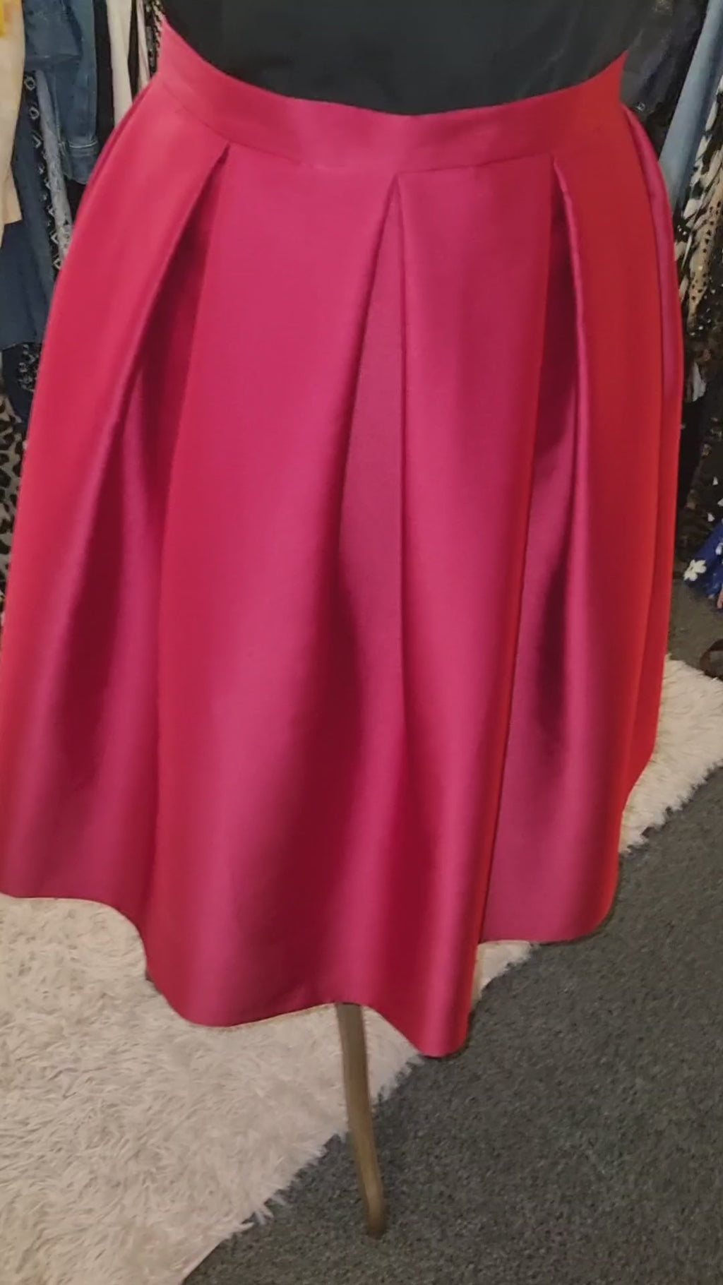 Topshop red skater skirt