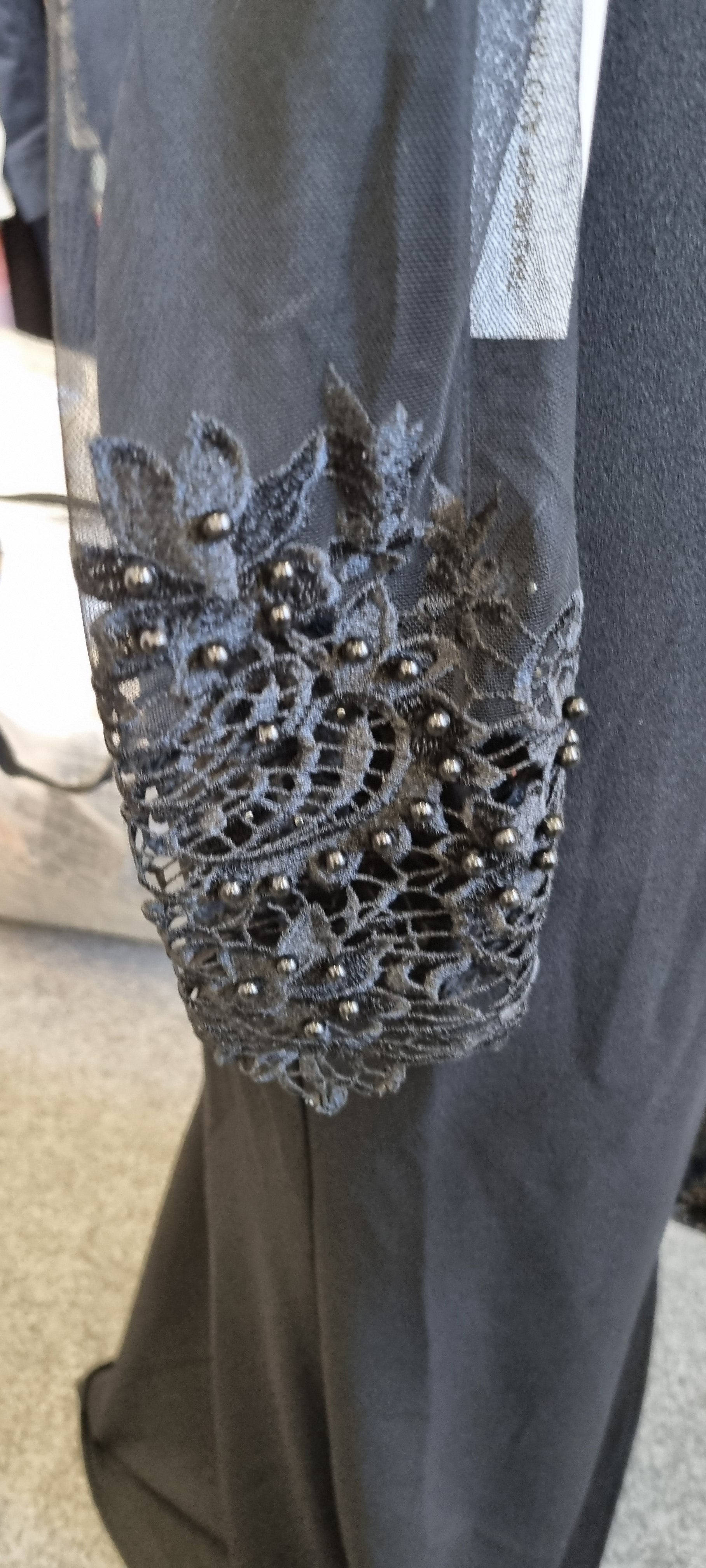 Lipsy Exclusive long sheer sleeve lace sequin & diamanté full length occasion dress (brand new with tags)