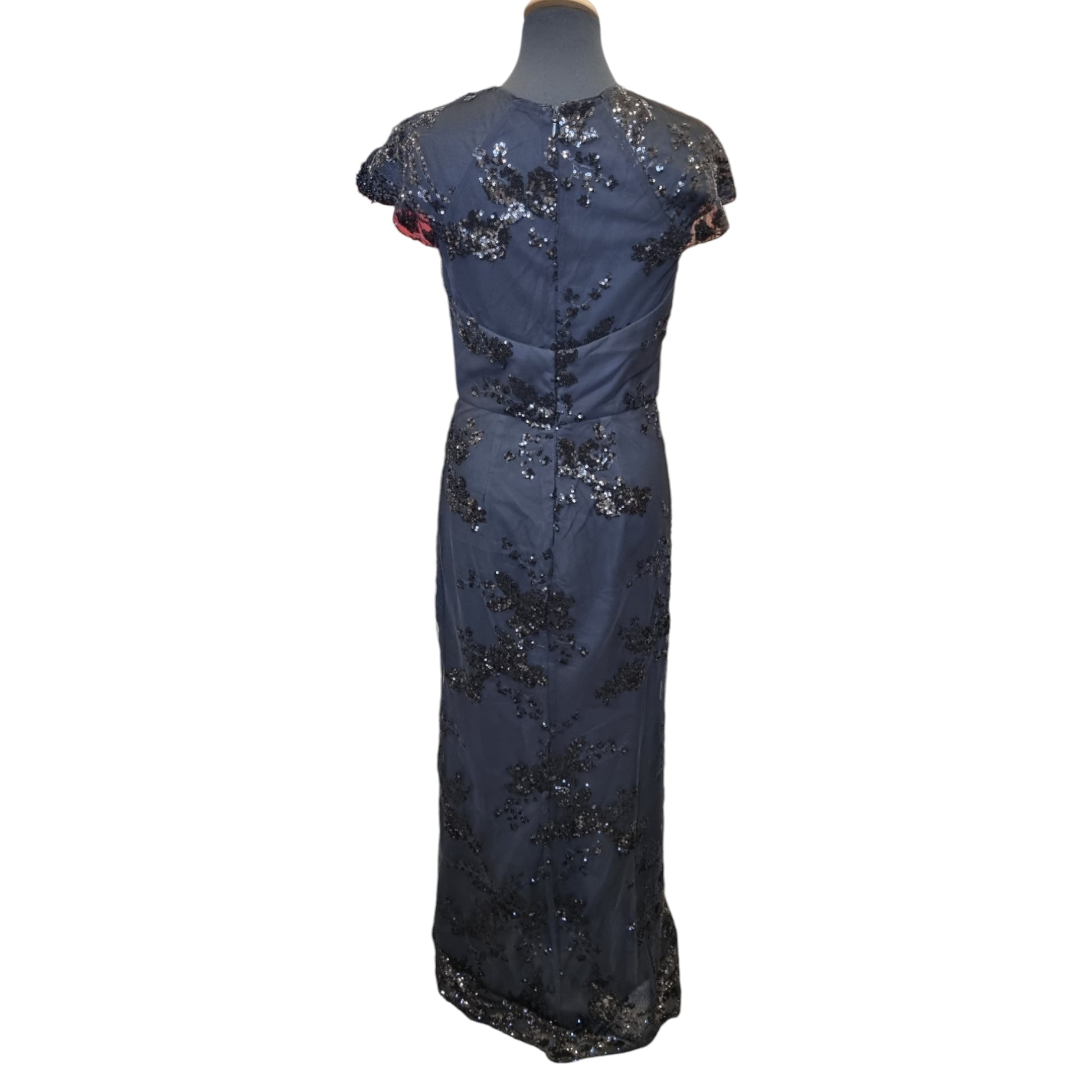 Chi Chi short sleeve sequin lined full length occasion dress