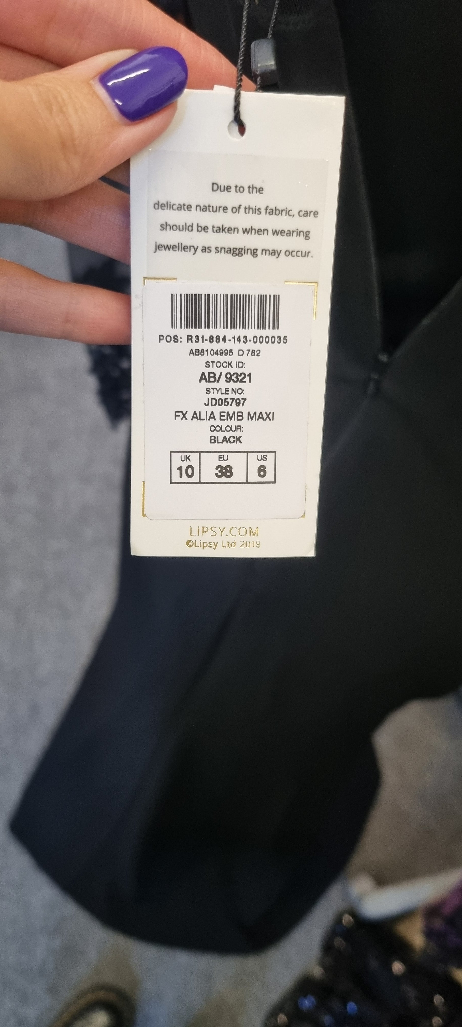 Lipsy Exclusive long sheer sleeve lace sequin & diamanté full length occasion dress (brand new with tags)