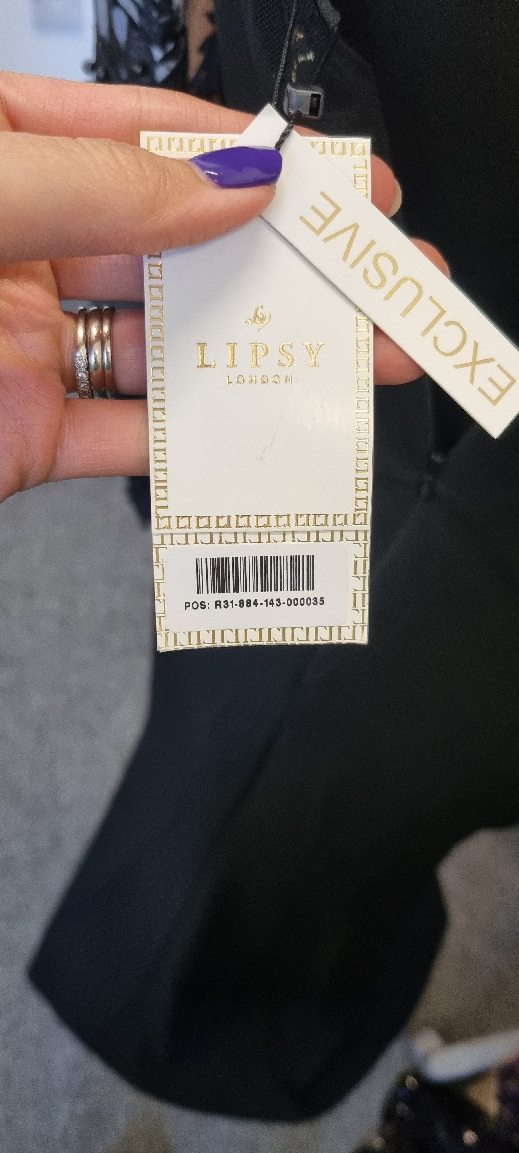 Lipsy Exclusive long sheer sleeve lace sequin & diamanté full length occasion dress (brand new with tags)